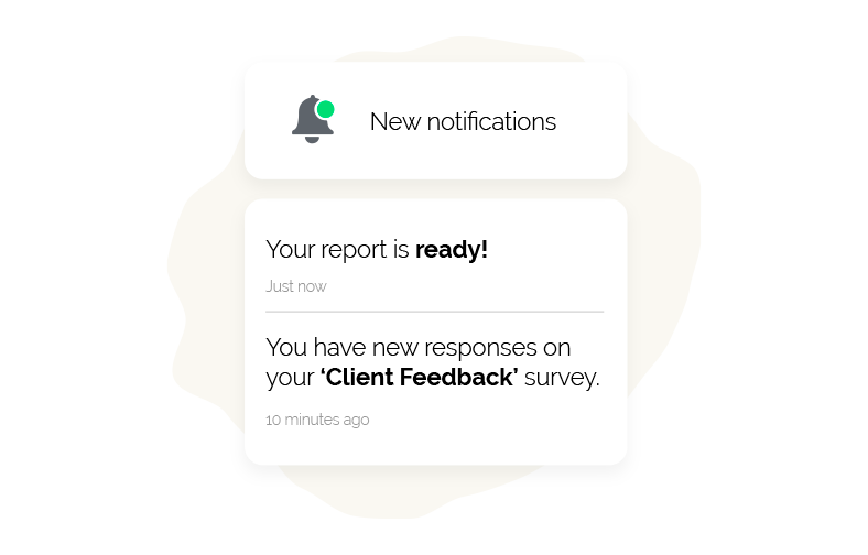 Receive automated notifications for new responses